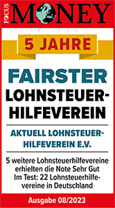 Focus Money Testergebnis | Fairster Lohnsteuerhilfeverein e.V. | Aktuell Lohnsteuerhilfeverein e.V.
