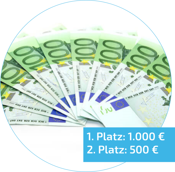 Gewinnspiel Mitgliederinformation 1. und 2. Platz Geldpreise