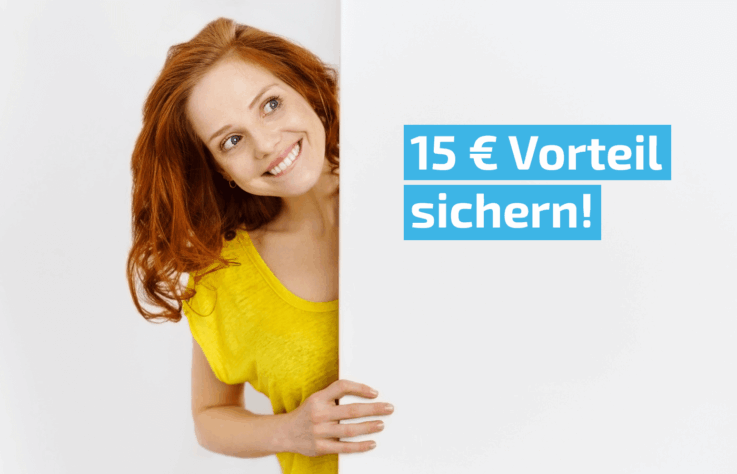 Aufnahmegebühr: 15 € Vorteil sichern!