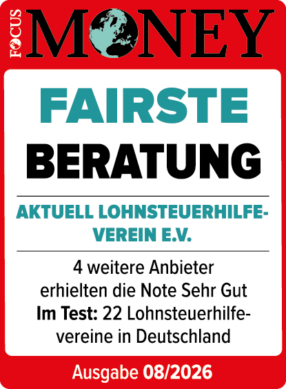 Focus Money Testergebnis 2026 | Fairste Beratung | Aktuell Lohnsteuerhilfeverein e.V.