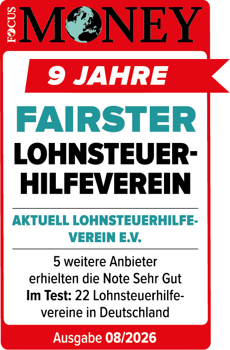 Focus Money Testergebnis 2026 | Fairster Lohnsteuerhilfeverein e.V. | Aktuell Lohnsteuerhilfeverein e.V.