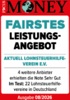 Focus Money Testergebnis 2026 | Fairstes Leistungsangebot | Aktuell Lohnsteuerhilfeverein e.V.